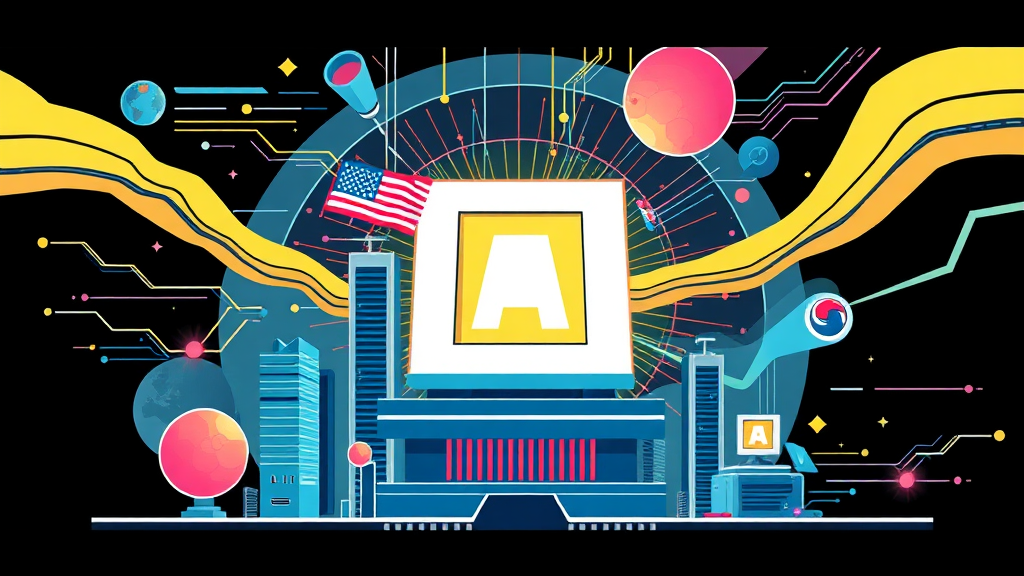 AI 반도체 시장 경쟁 구도 변화 (illustration 스타일)