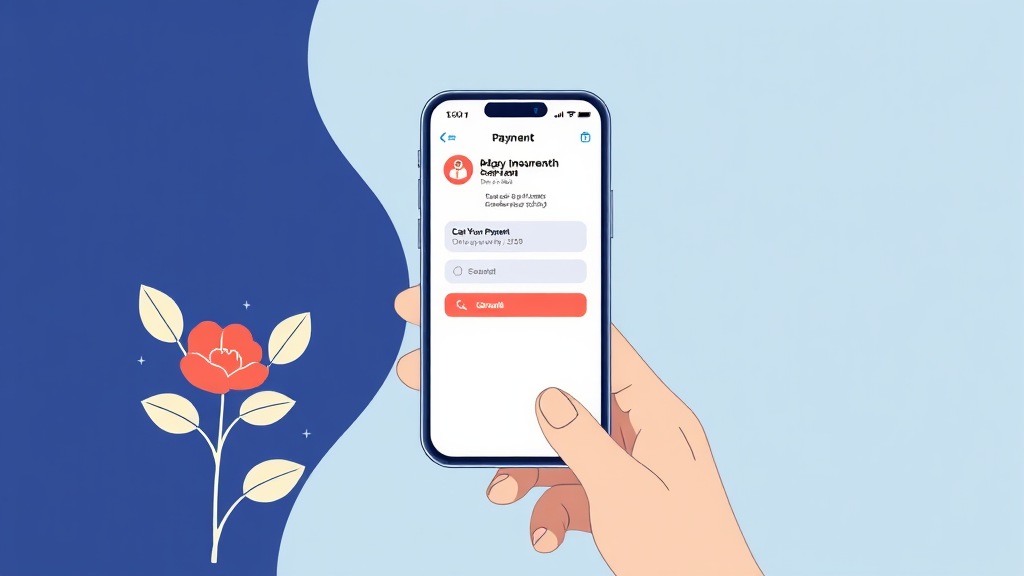 모바일 앱 발급 방법 (illustration 스타일)