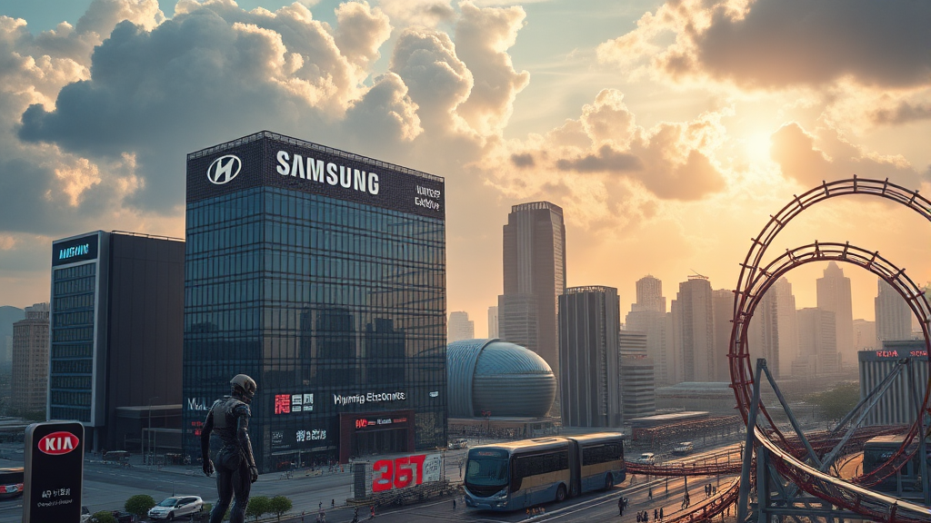 주요 기업 동향 및 실적 발표 (realistic 스타일)