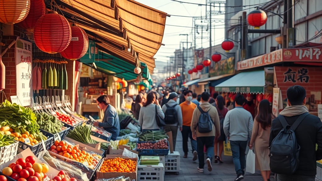 이번 주 5일장 날짜 확인! (realistic 스타일)