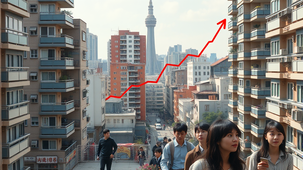 월세 시장, 얼마나 올랐나? (realistic 스타일)