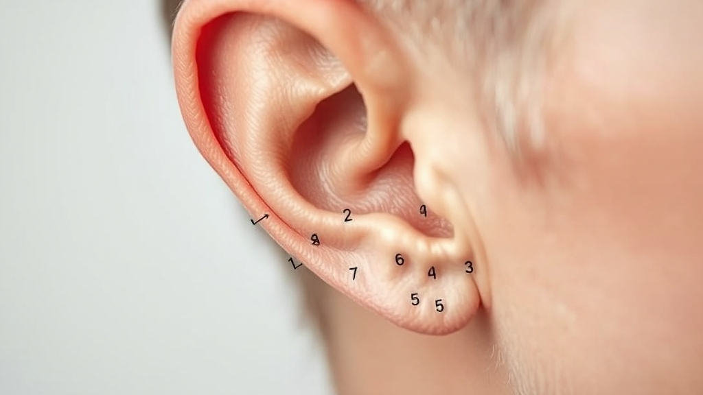 귀침 혈자리와 효능 (realistic 스타일)