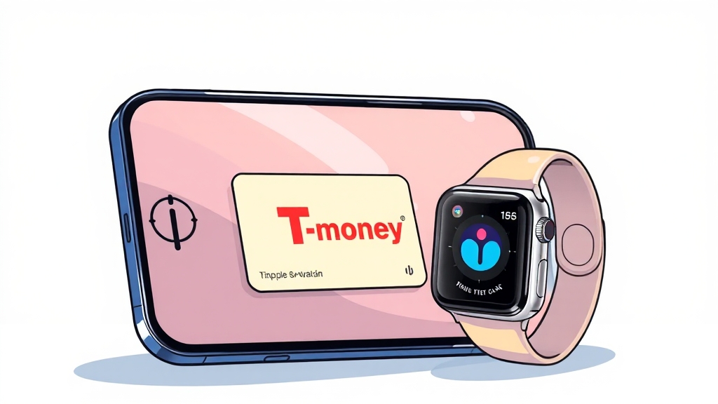 아이폰/애플워치 애플페이 교통카드 등록 방법 (cartoon 스타일)