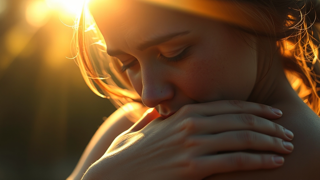 상처 회복과 내면의 힘 (realistic 스타일)