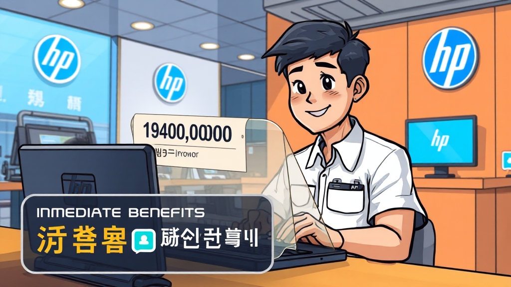 HP 서비스센터 이용 후기 및 고객 평가 (cartoon 스타일)