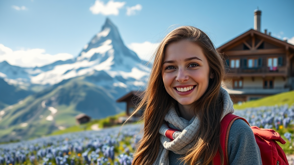 스위스 6박 8일 개요 (realistic 스타일)