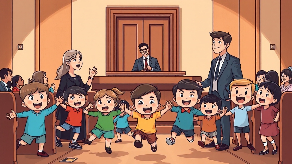 친권 소송 시 꼭 알아야 할 것 (cartoon 스타일)