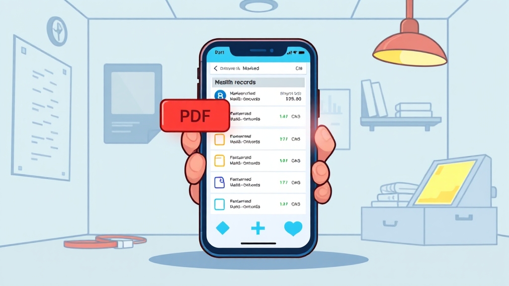 진료 및 투약 정보 확인 (cartoon 스타일)