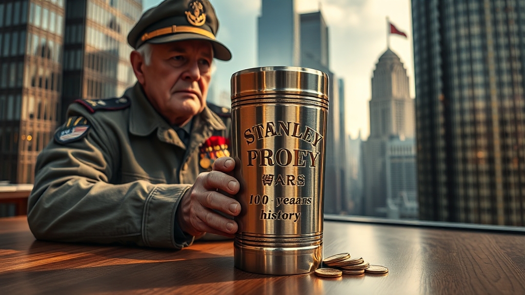 스탠리 역사와 브랜드 가치 (realistic 스타일)