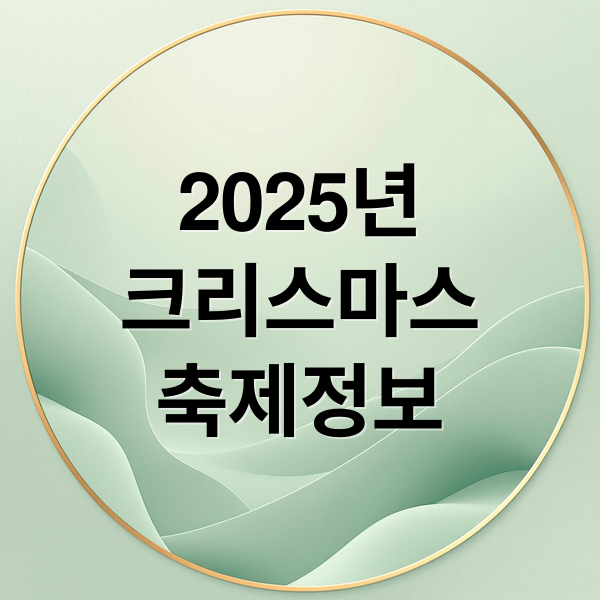 2025년
크리스마스
축제정보 (크리스마스 축제)