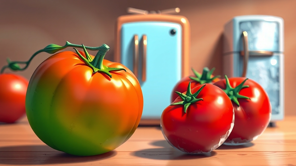 숙성 정도별 보관 꿀팁 (cartoon 스타일)