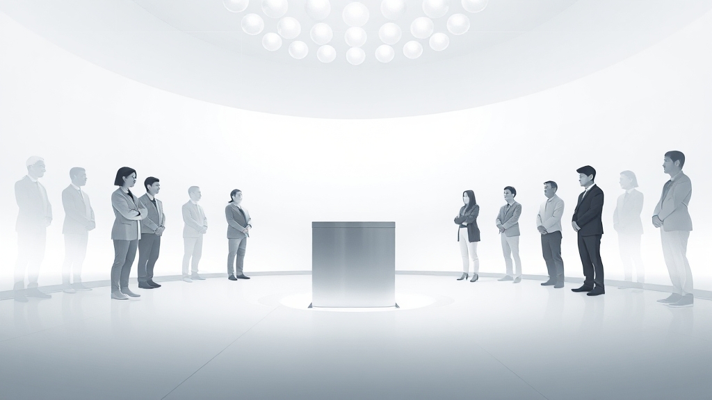 투명한 개표 절차와 참관인 (illustration 스타일)