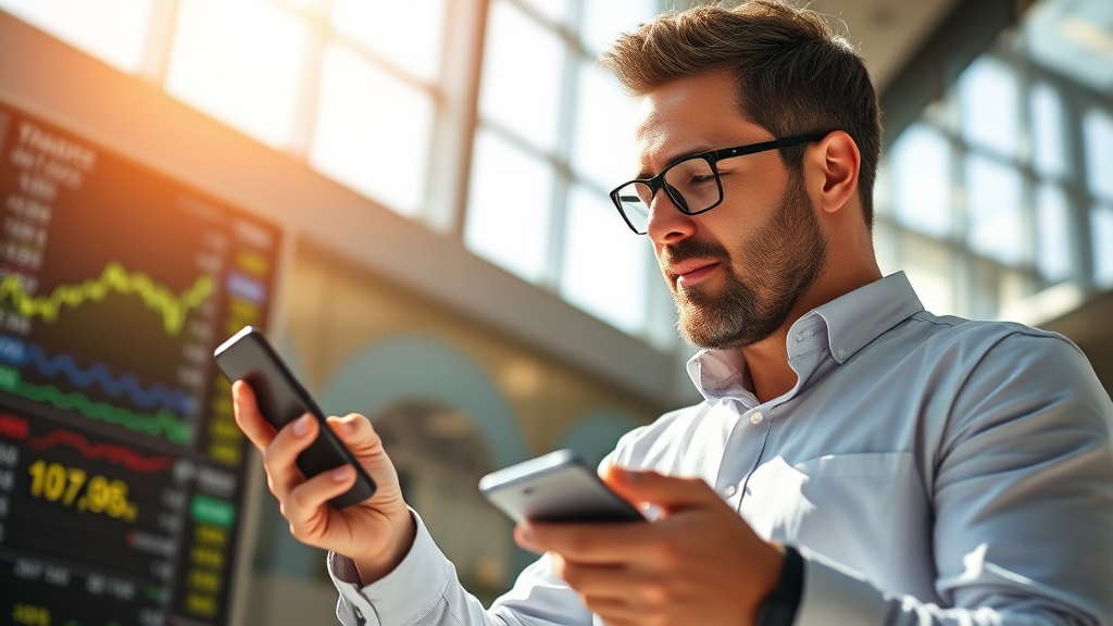 증권 시세, 어떻게 확인할 수 있나요? (realistic 스타일)