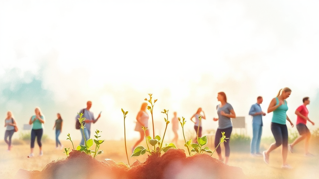 건강 관리, 생활 습관 변화가 중요! (watercolor 스타일)