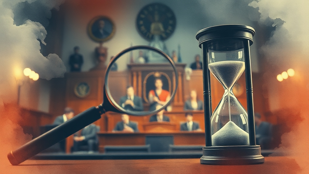 재판 기간, 왜 이렇게 길어질까? (watercolor 스타일)