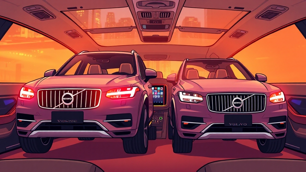 XC90 & S90 페이스리프트 핵심 변화 (cartoon 스타일)