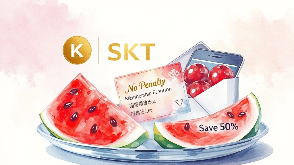 SKT 해지 후 알뜰폰 이용 꿀팁 (watercolor 스타일)