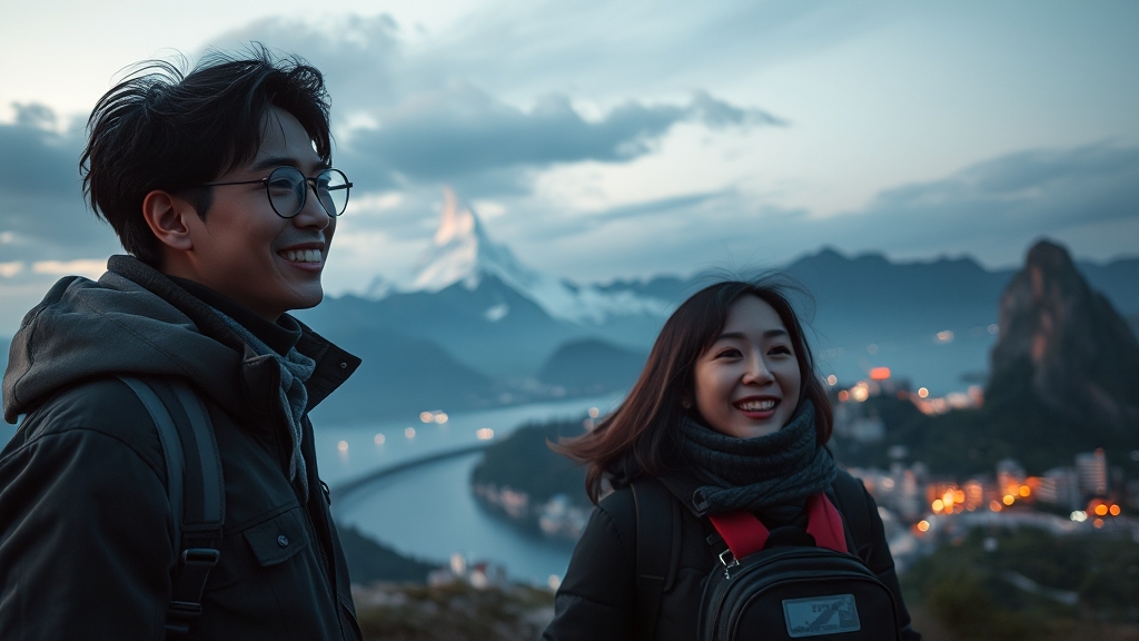 주요 촬영 장소 및 여행 코스 (realistic 스타일)