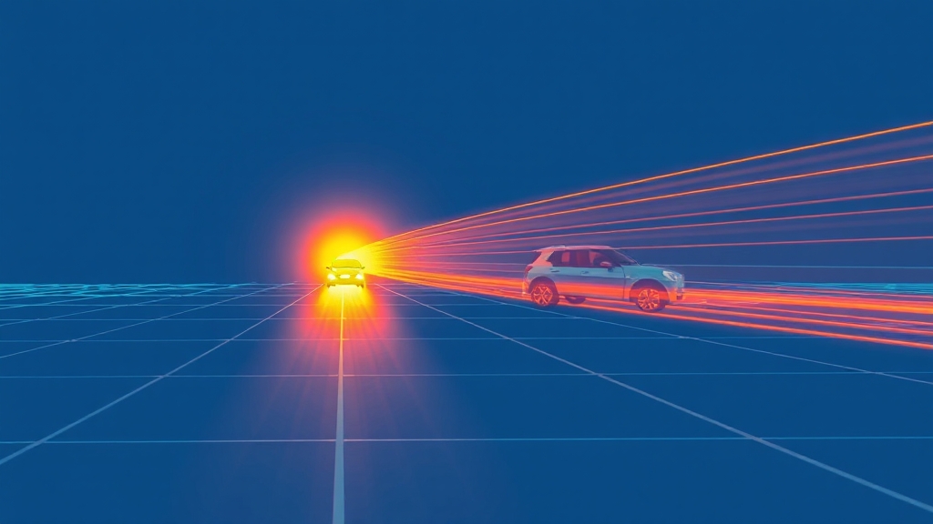 빛으로 거리 측정 (illustration 스타일)