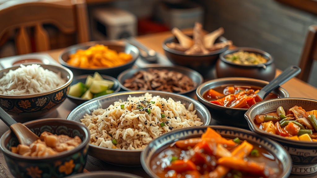 남은 음식 활용 꿀팁 (realistic 스타일)