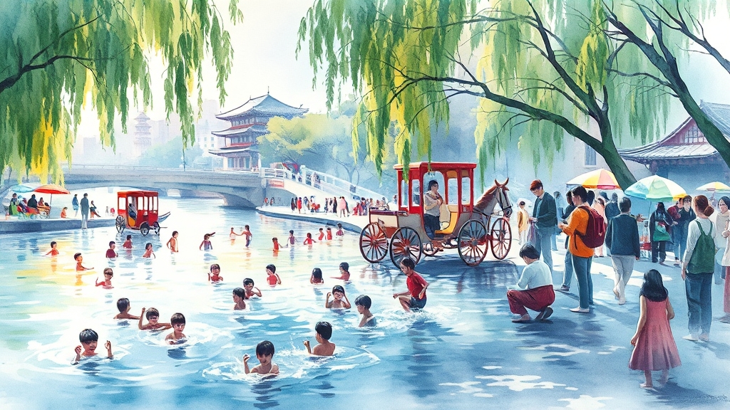 장흥 물축제 기본 정보 (watercolor 스타일)