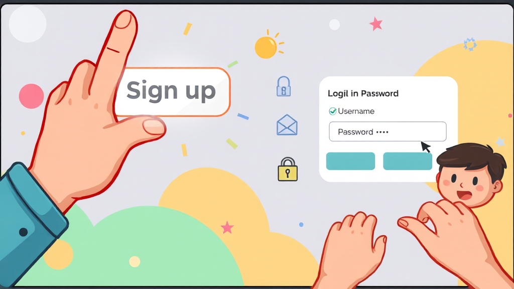 회원가입 & 로그인 (cartoon 스타일)