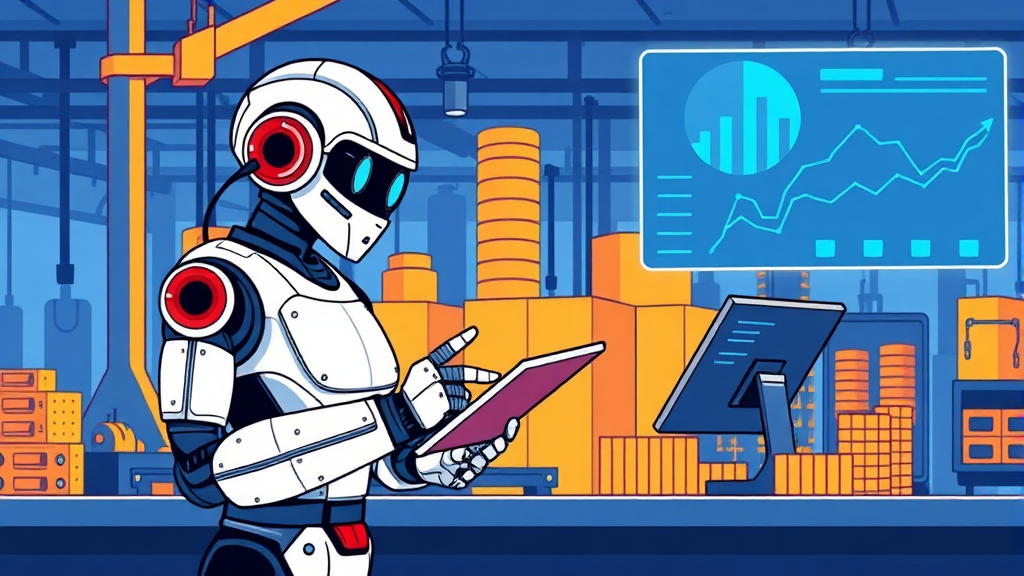 AI 에이전트 활용 분야 및 사례 (cartoon 스타일)