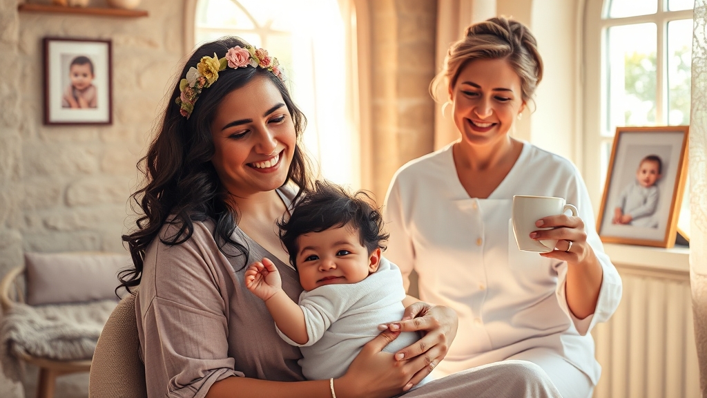 2025년 출산급여 지원 확대 (realistic 스타일)