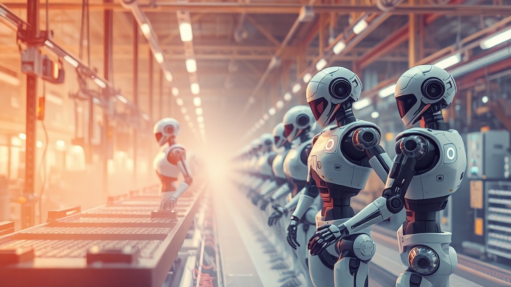 휴머노이드 로봇 산업 현황 (watercolor 스타일)