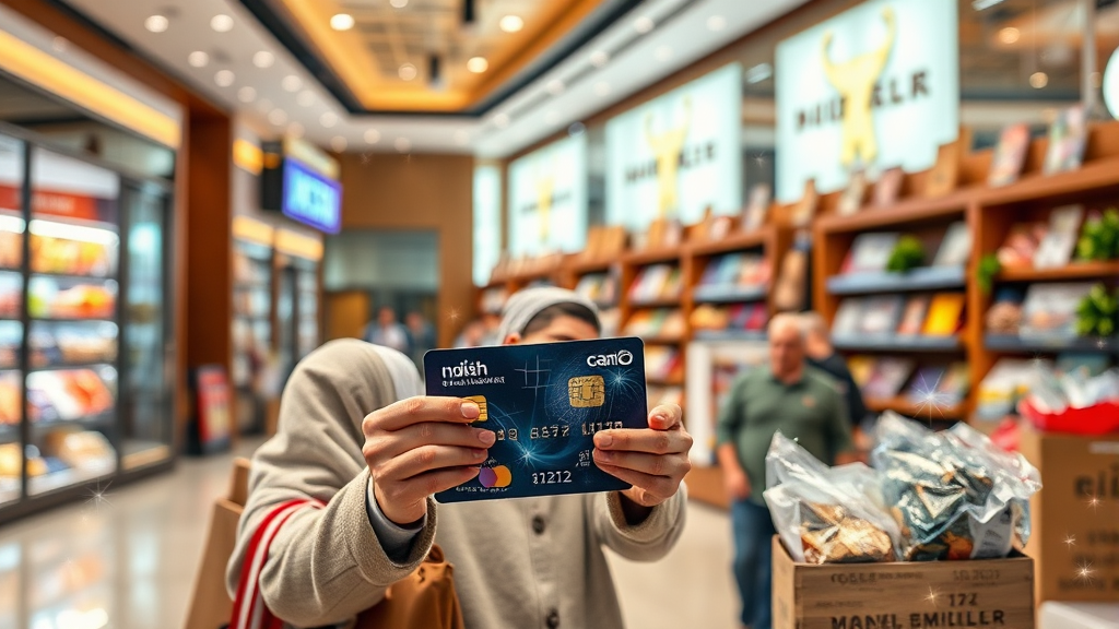 마일리지 사용법 3: 제휴 서비스 & 상품 구매 (realistic 스타일)