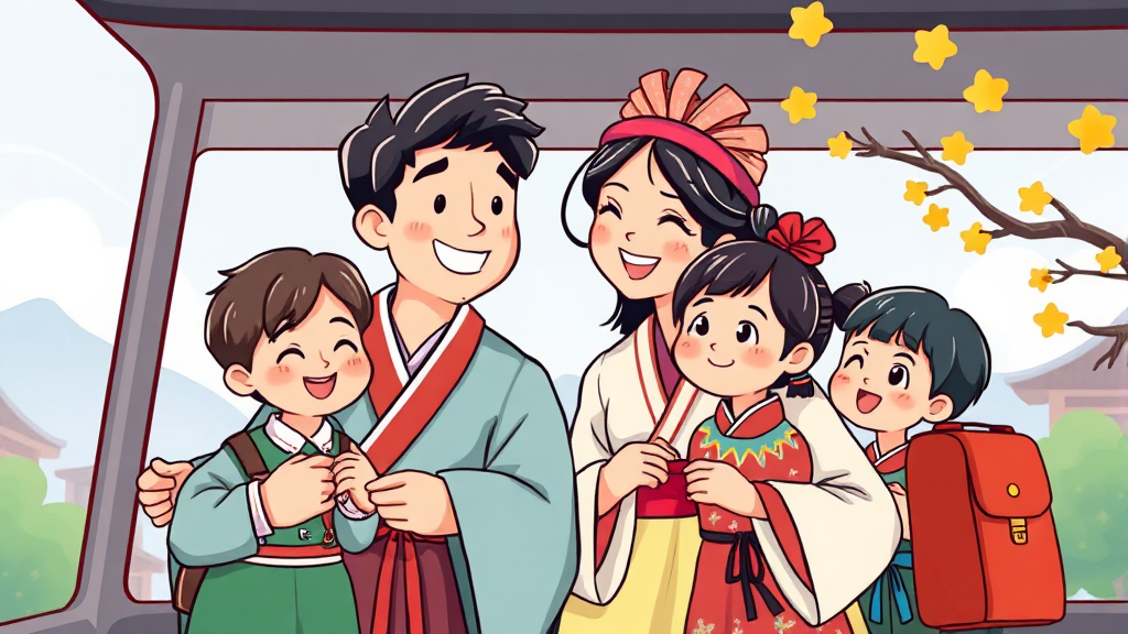 투병 중에도 이어지는 일상과 육아 (cartoon 스타일)