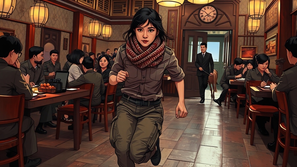 관련 논란: 탈북 여성 종업원 사건 (illustration 스타일)