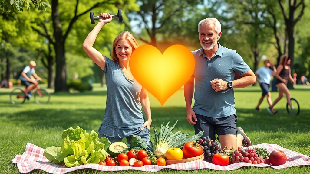 운동과 식습관, 이렇게 관리하세요! (realistic 스타일)