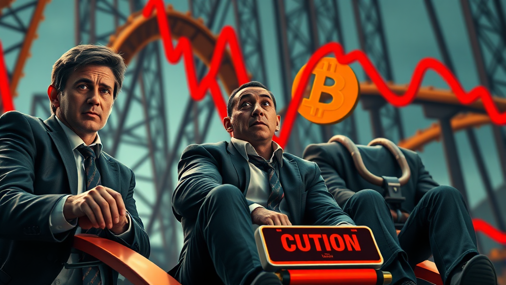 비트코인 투자 위험 및 주의사항 (realistic 스타일)