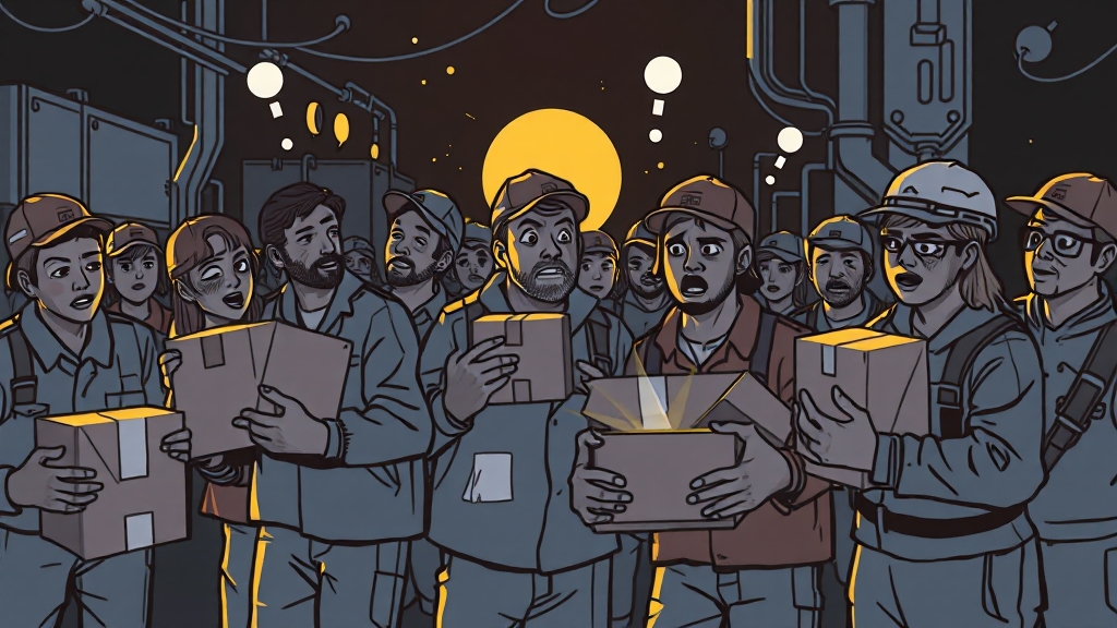 노동계 및 택배업계의 다양한 반응 (illustration 스타일)