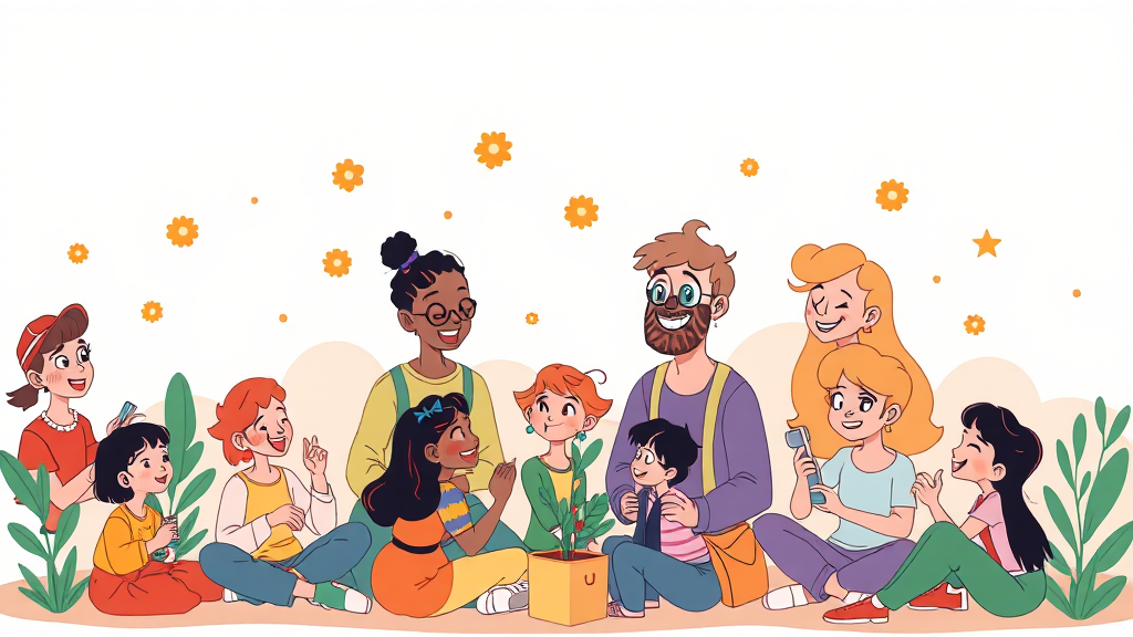 취미 모임 참여 후기 (cartoon 스타일)