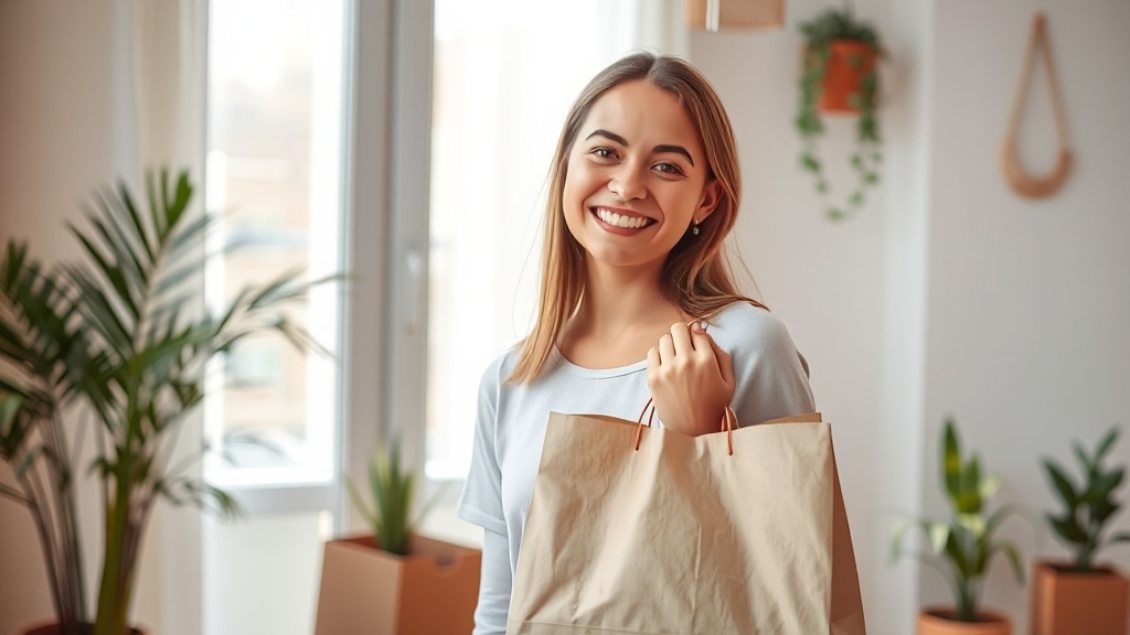 지속 가능한 저소비 습관 만들기 (realistic 스타일)