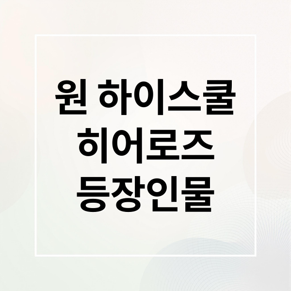 원 하이스쿨
히어로즈
등장인물 (원 하이스쿨 히어로즈)