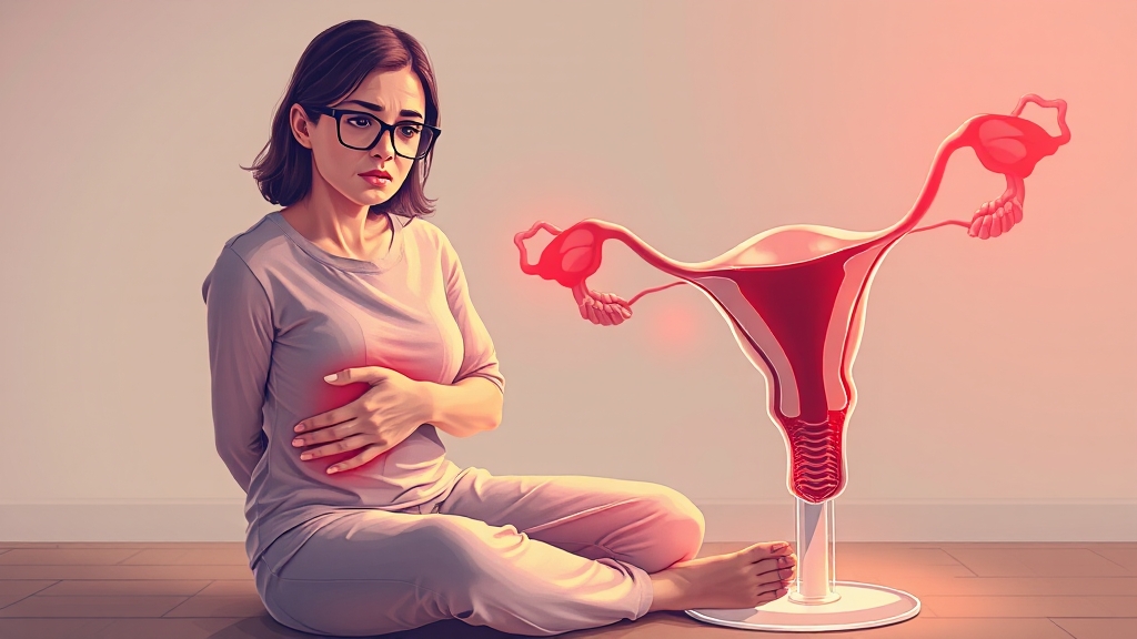 여성 통증: 생리통부터 난소 질환 (illustration 스타일)