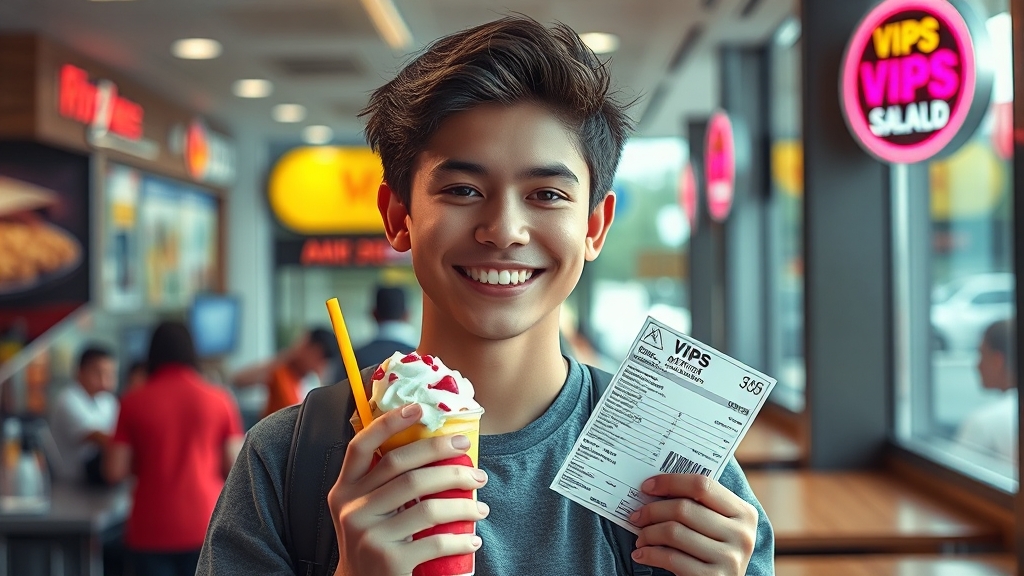 외식 및 카페 할인 (realistic 스타일)