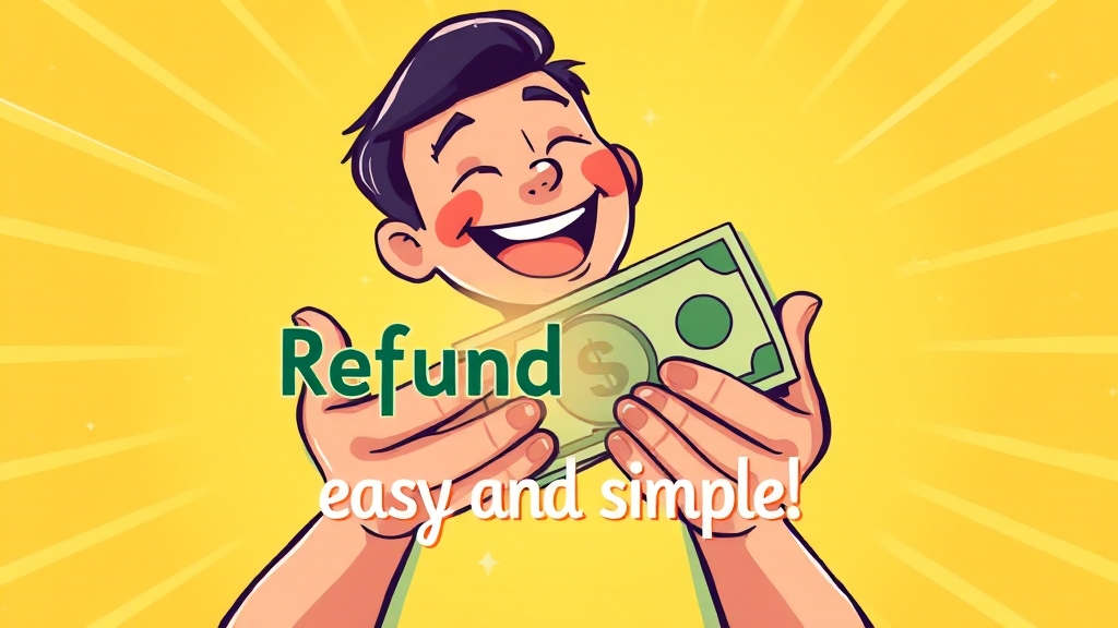 환급금 조회 및 신청 방법 (cartoon 스타일)