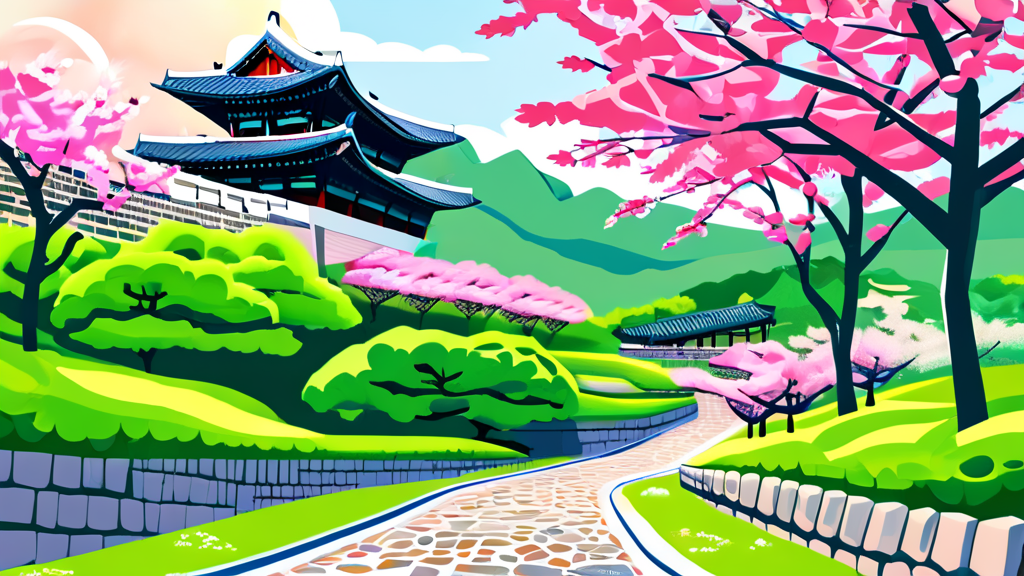알찬 청주 봄 여행을 위한 코스 제안 (illustration 스타일)