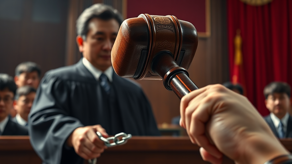 핵심 쟁점: 추경호 구속 심사 (realistic 스타일)