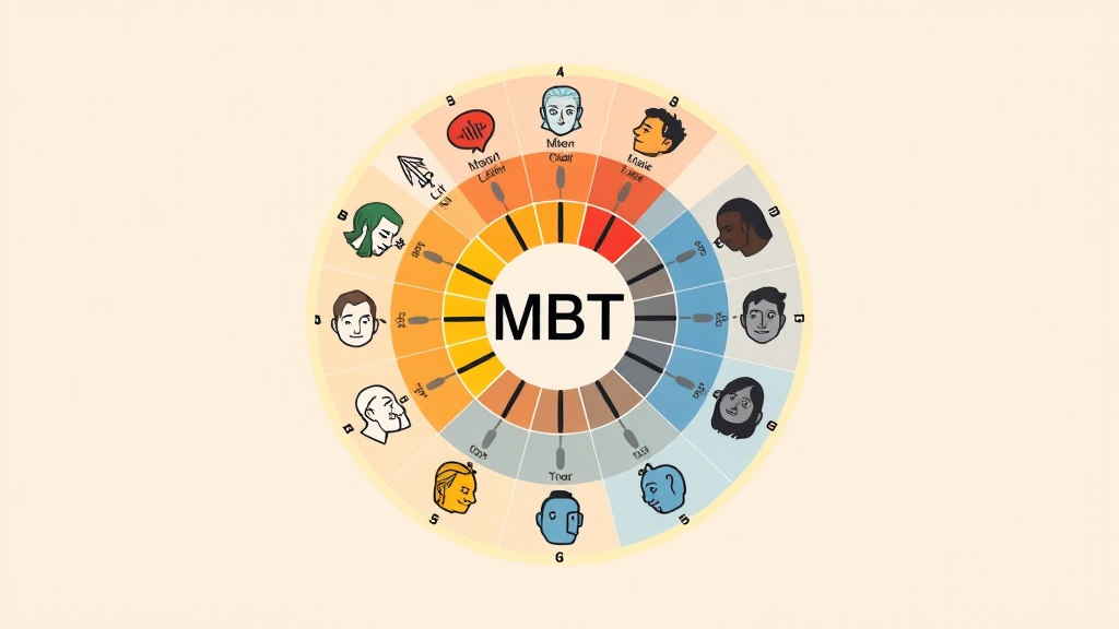 MBTI 검사, 나를 알아가는 도구 (illustration 스타일)
