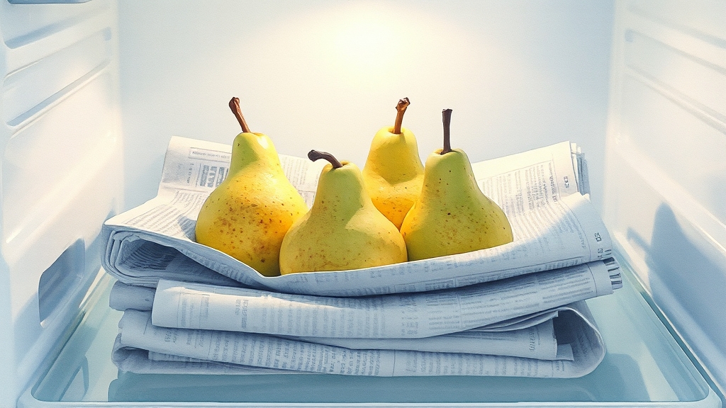 배, 신선하게 보관하는 꿀팁! (watercolor 스타일)