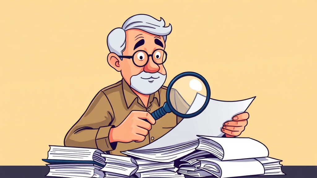 시니어 일자리 신청 시 필요 서류 (cartoon 스타일)