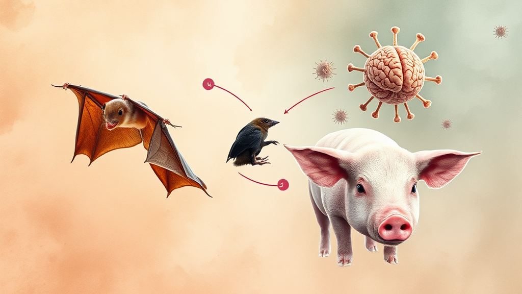 니파 바이러스란? (watercolor 스타일)