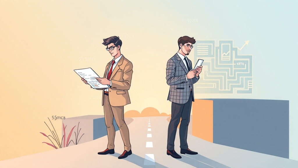 단순경비율 vs 기준경비율 (illustration 스타일)