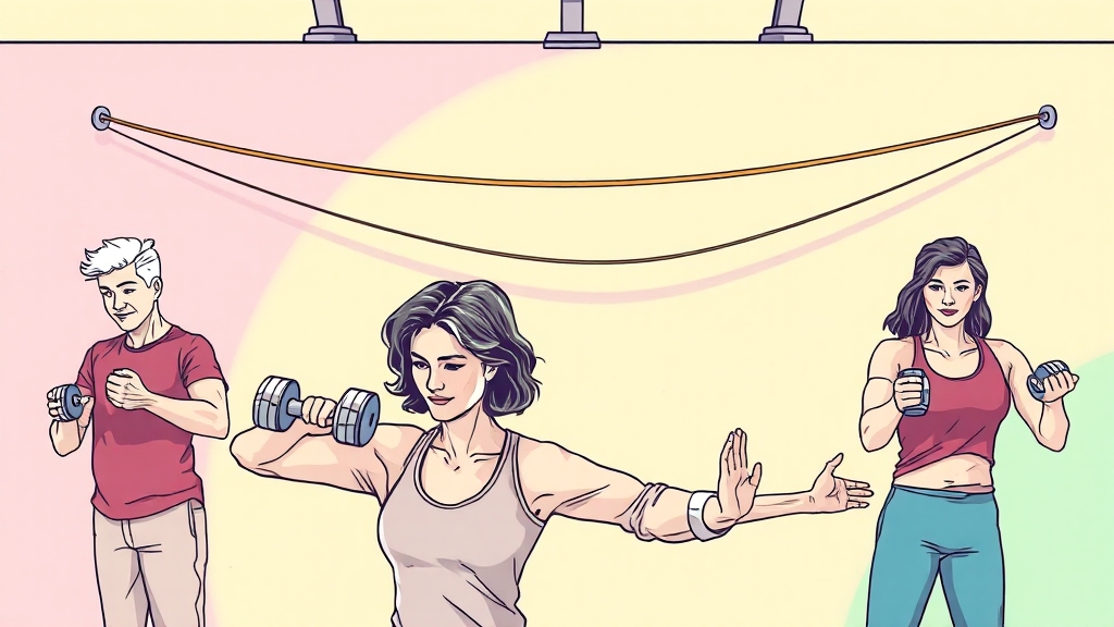 운동 및 재활 방법 (illustration 스타일)