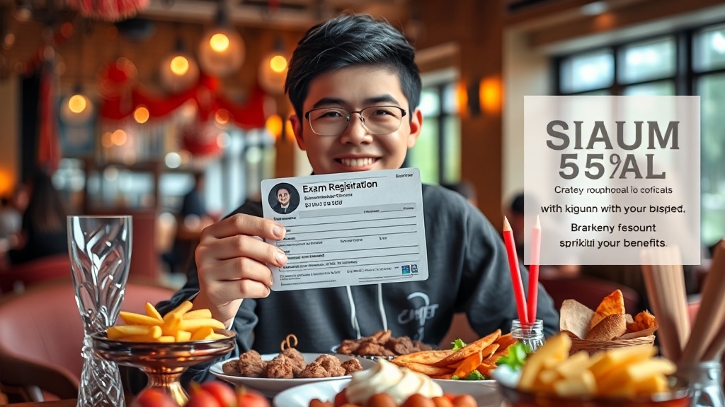 외식 할인 (realistic 스타일)